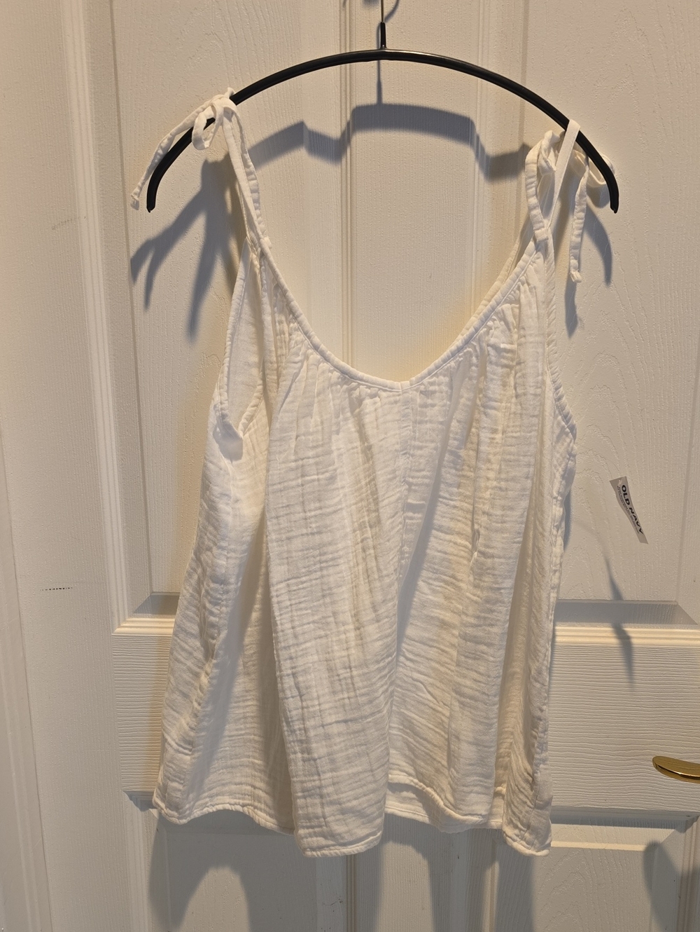 Old Navy White Gauze Tie-Shoulder Camisole